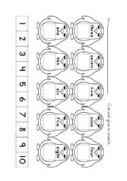 English Worksheet: numbers coloring