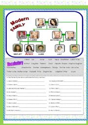 Family tree-modern family