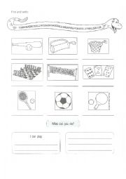 English Worksheet: Sports: Abilities