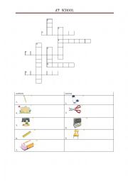 at school crossword