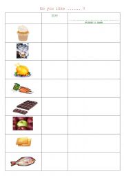 English Worksheet: A class survey