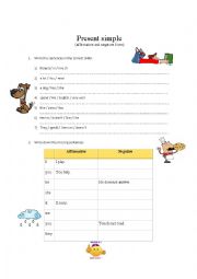 English Worksheet: Present Simple