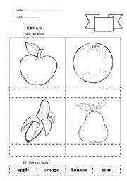 Fruit worksheet