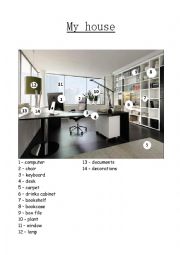 English Worksheet: My house