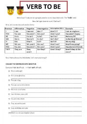 English Worksheet: Verb To Be - Complete Exercises