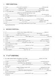 English Worksheet: conditionals (1st, 2nd)