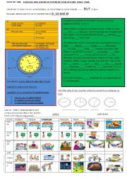 English Worksheet: my schedule