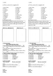 English Worksheet: first quiz 