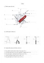 English Worksheet: tools 1