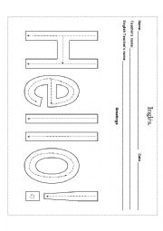 English Worksheet: MONTHS AND HELLO