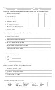 English Worksheet: language test 3rd grade