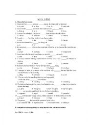 English Worksheet: exercise for language points