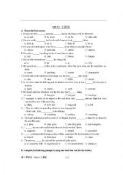 English Worksheet: exercise for language points