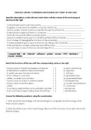 English Worksheet: COMPUTER COMPONENTS AND TERMS