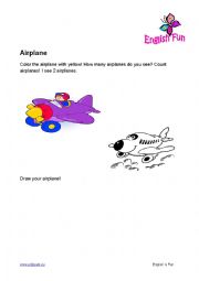 English Worksheet: Airplane