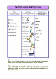 English Worksheet: Daily routines