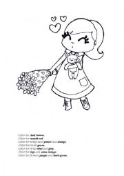 English Worksheet: color worksheet