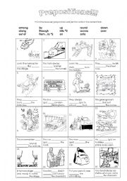 English Worksheet: Prepositions of movement