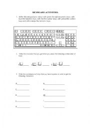 English Worksheet: Keyboard Activities