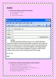 English Worksheet: present perfect reading activity