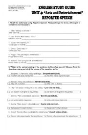 English Worksheet: Reported Speech