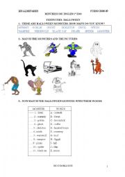 English Worksheet: halloween