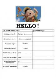 English Worksheet: Hi there!