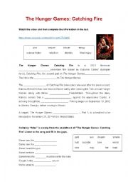 English Worksheet: Hunger Games: catching fire