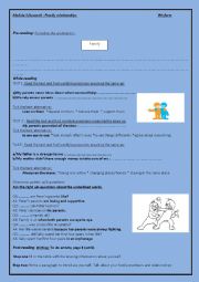 English Worksheet: module 1/lesson1:family relationships 