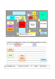 English Worksheet: PREPOSITION OF LOCATION