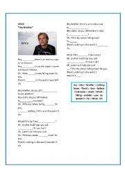 English Worksheet: avicii - hey brother 