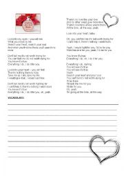 English Worksheet: song: everything I do I do it for you