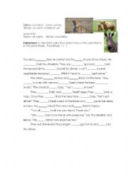 English Worksheet: Zebra Gap-Fill in Activity