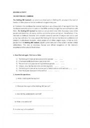 English Worksheet: Reading Activity