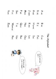 English Worksheet: The Alphabet with pronunciation