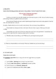 English Worksheet: Reading comprehension with present perfect tense