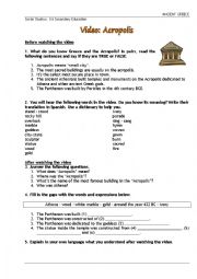 English Worksheet: Acropolis