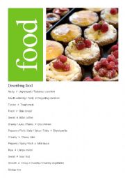 English Worksheet: Adjectives to Describe Food