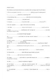 English Worksheet: present simple tense