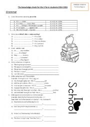 English Worksheet: The knowledge check for the 3-form students(3 pages)