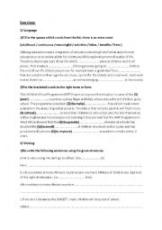English Worksheet: exercices