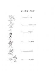 English Worksheet: This or That