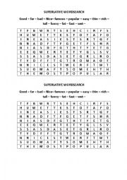 SUPERLATIVE WORDSEARCH