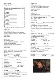 English Worksheet: She bangs