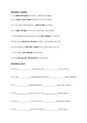 English Worksheet: Exercise conditional