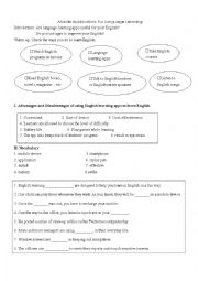 English Worksheet: English Learning Applications