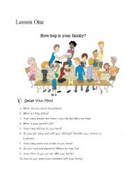 English Worksheet: Family Speaking Conversation