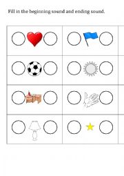 English Worksheet: Beginning and Ending sounds