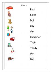 English Worksheet: Toys