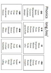 English Worksheet: LONG /oo/